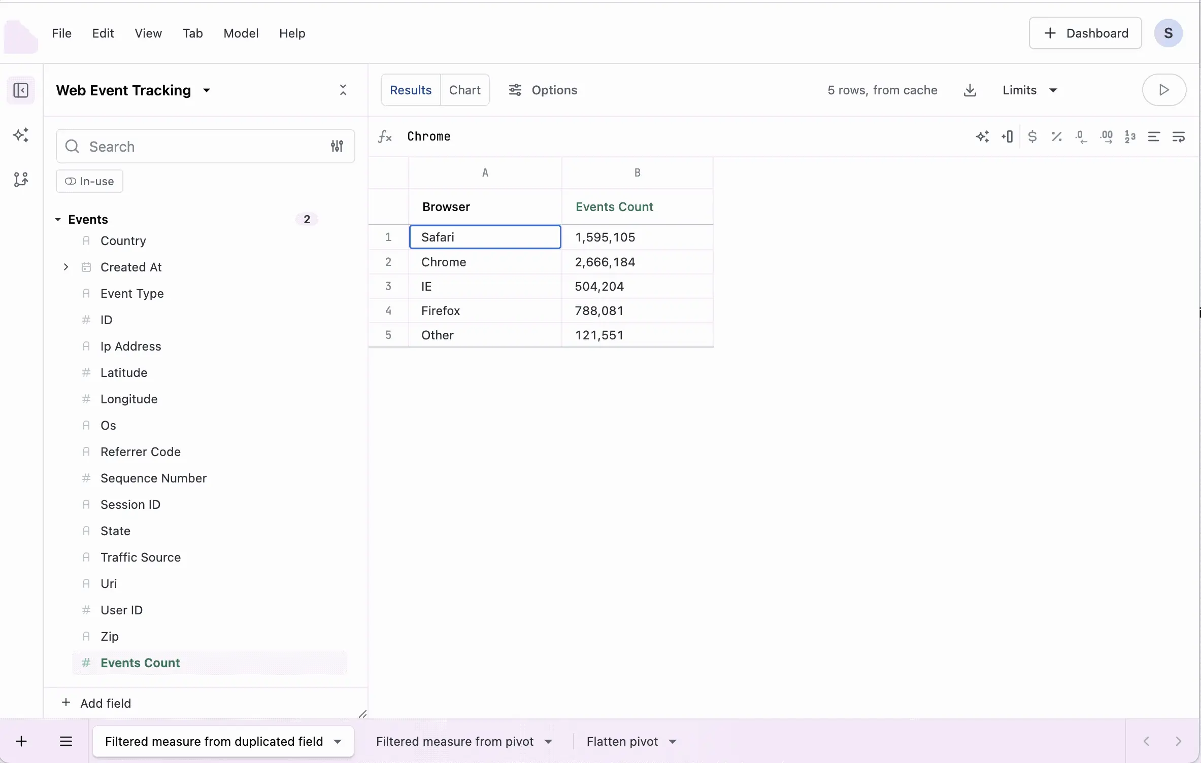 gif showing how to duplicate a measure and add a filter